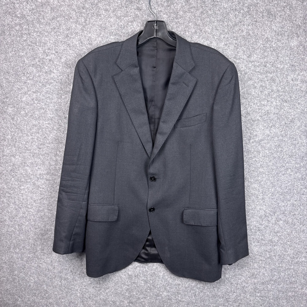 Luigi Bianchi Mantova Ermenegildo Zegna Traveller Wool Blazer‎ Charcoal Gray 50R